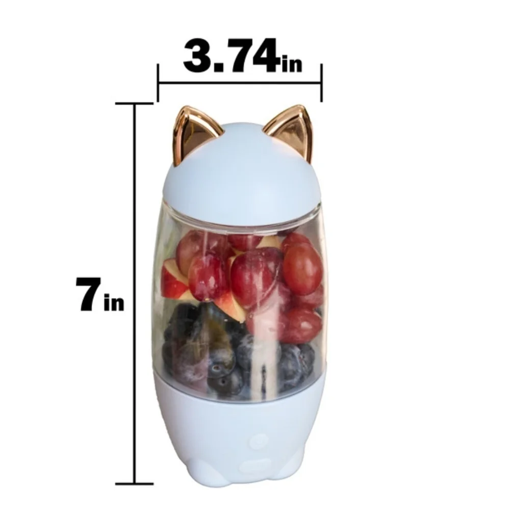 Cute Pink Portable Blender with Cat Ears